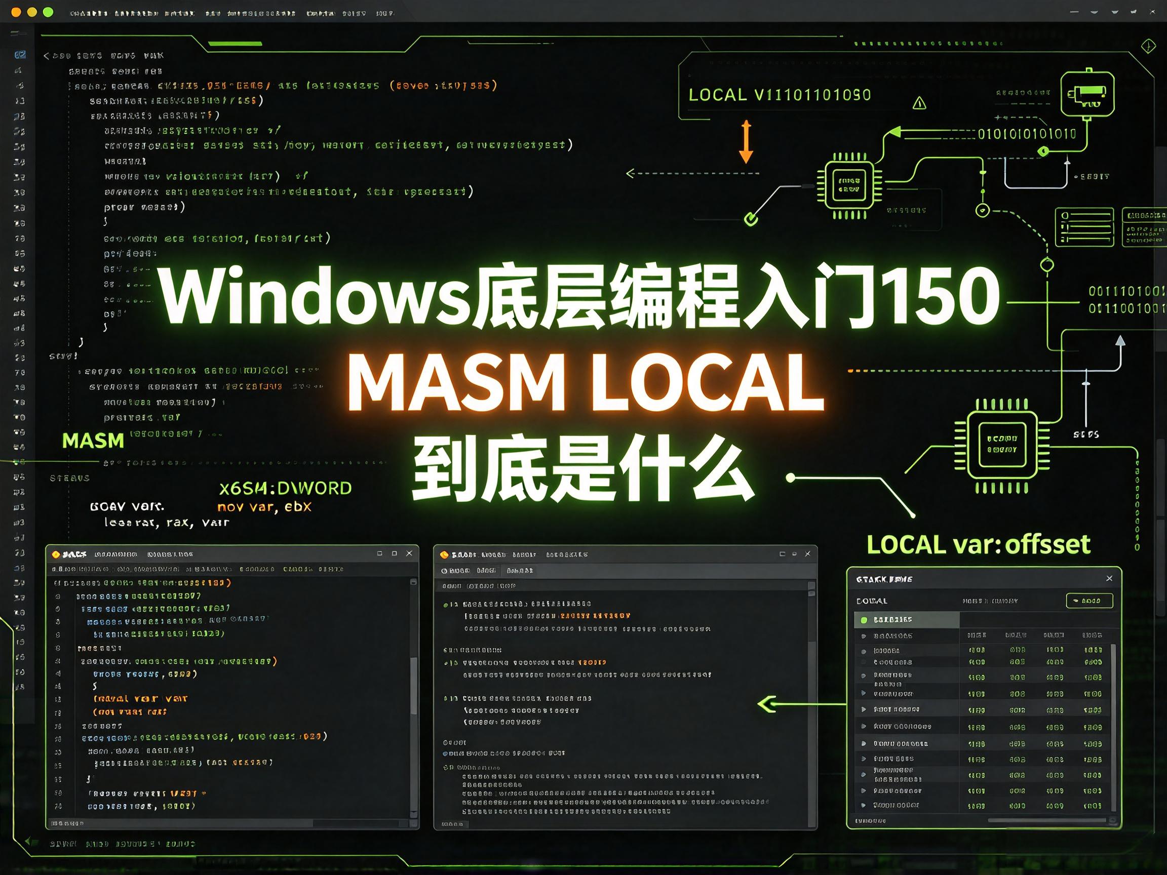Windows底层编程入门150   MASM LOCAL 到底是什么