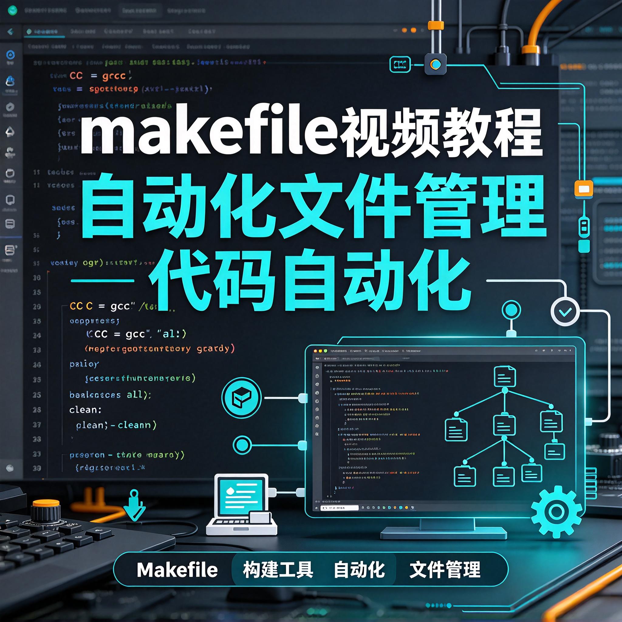 makefile视频教程入门到精通自动化文件管理自动化操作代码自动化 26讲