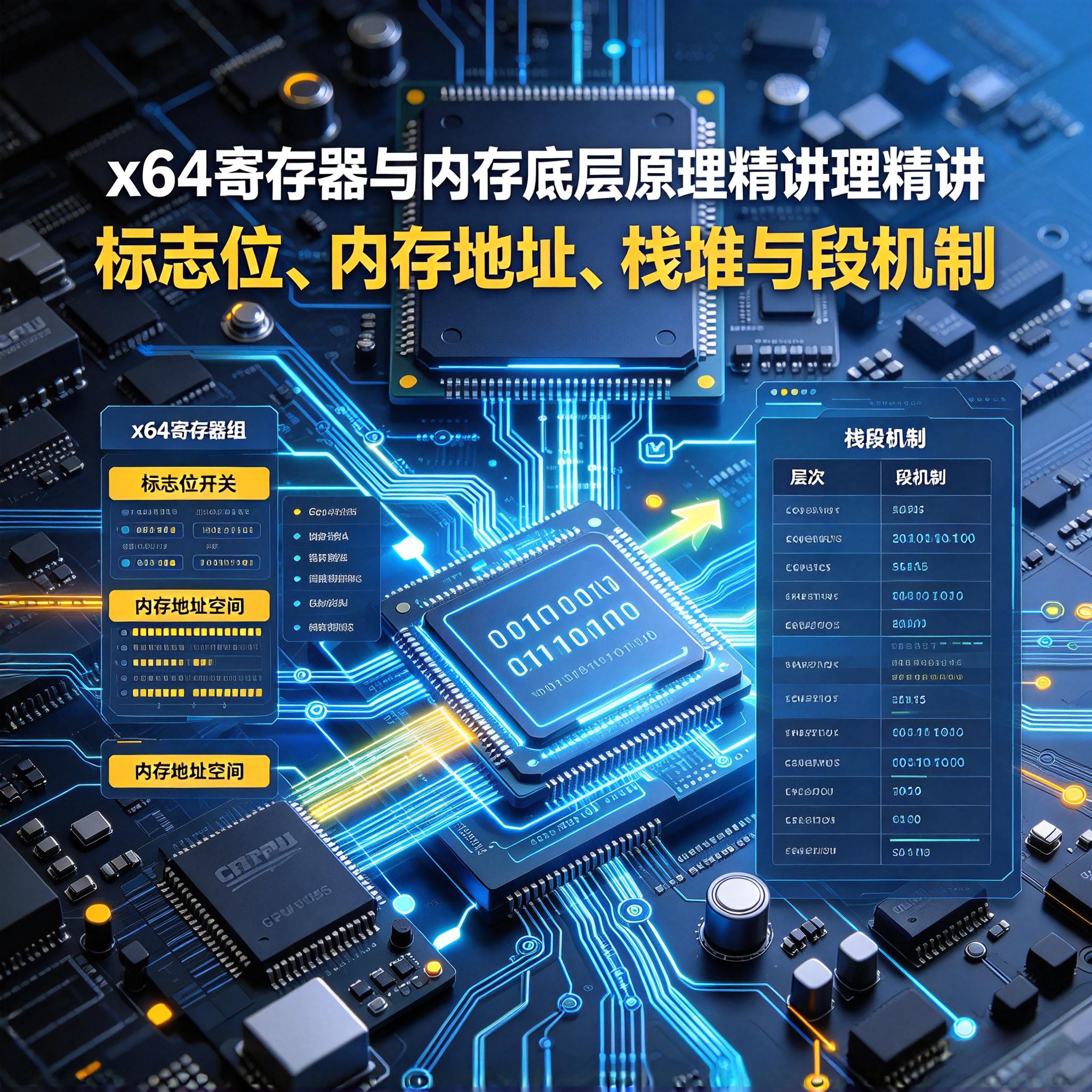 x64寄存器与内存底层原理精讲标志位、内存地址、栈堆与段机制