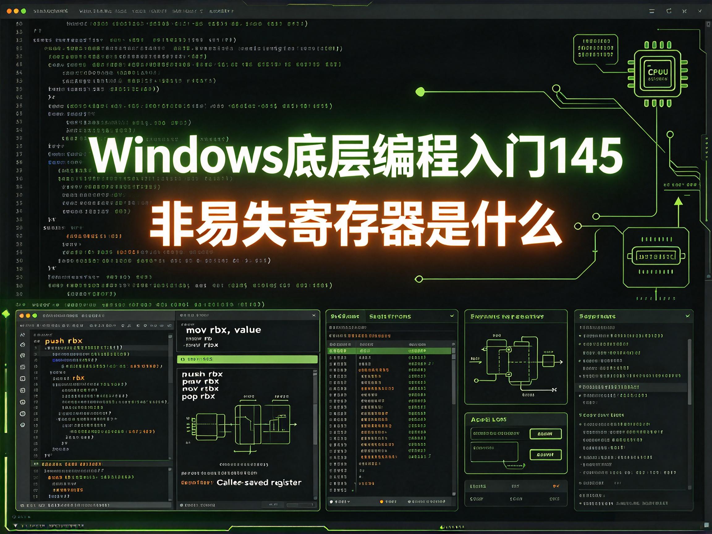 Windows底层编程入门145  非易失寄存器是什么