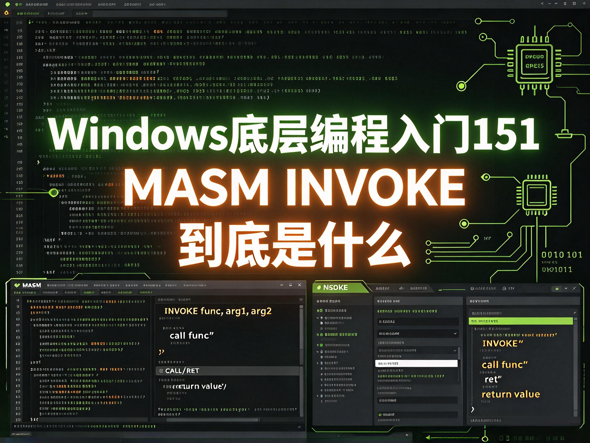 Windows底层编程入门151   MASM INVOKE 到底是什么