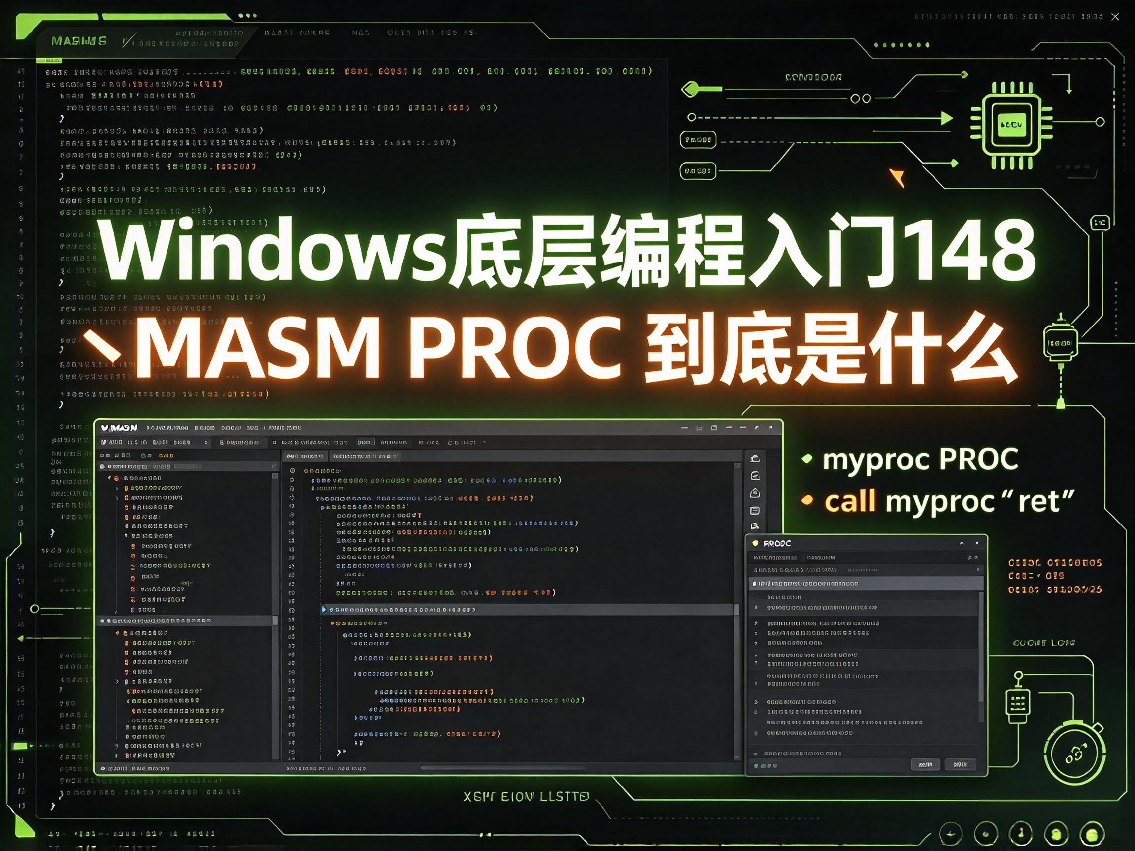 Windows底层编程入门148  MASM PROC 到底是什么