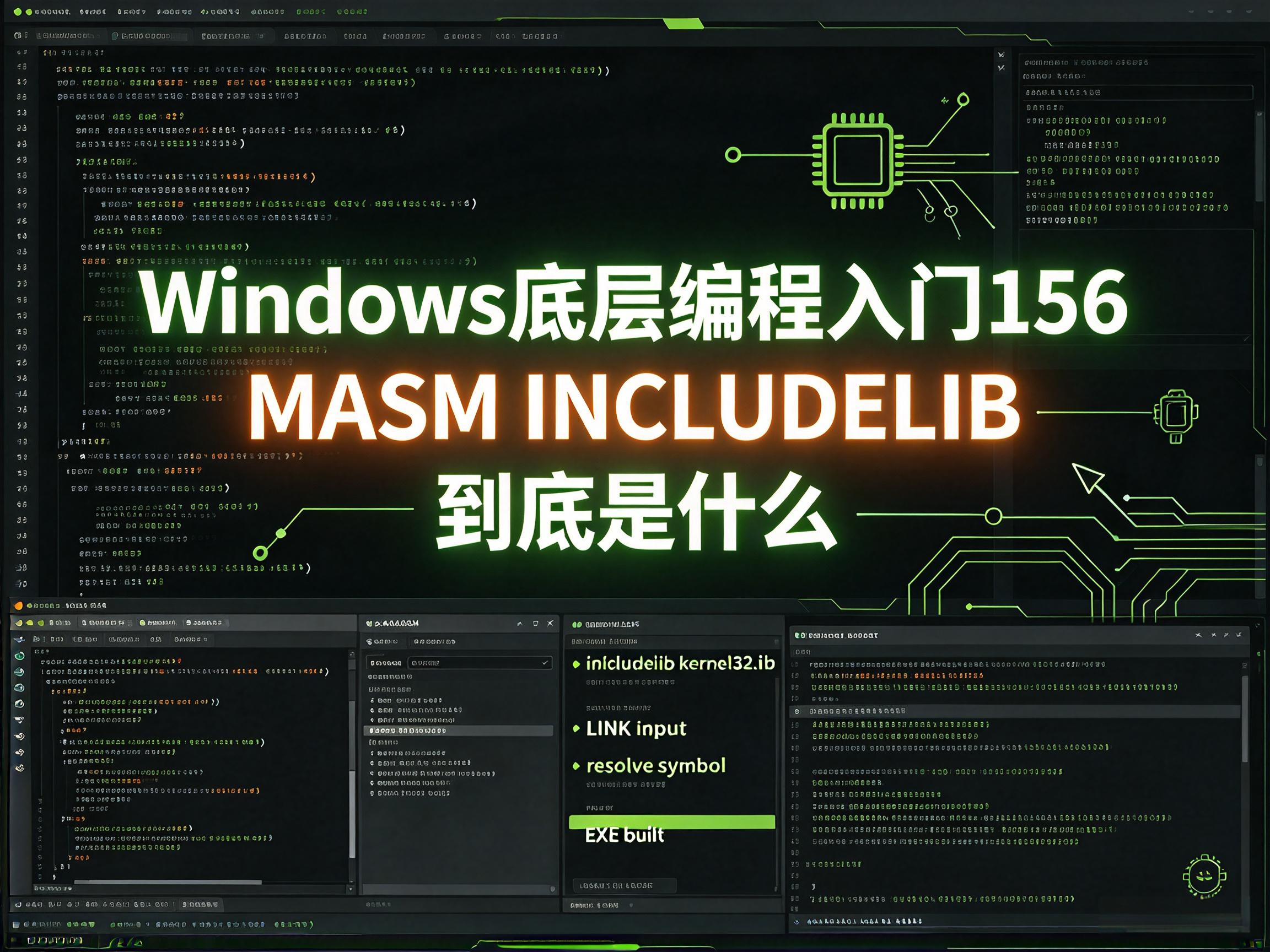 Windows底层编程入门156   MASM INCLUDELIB 到底是什么