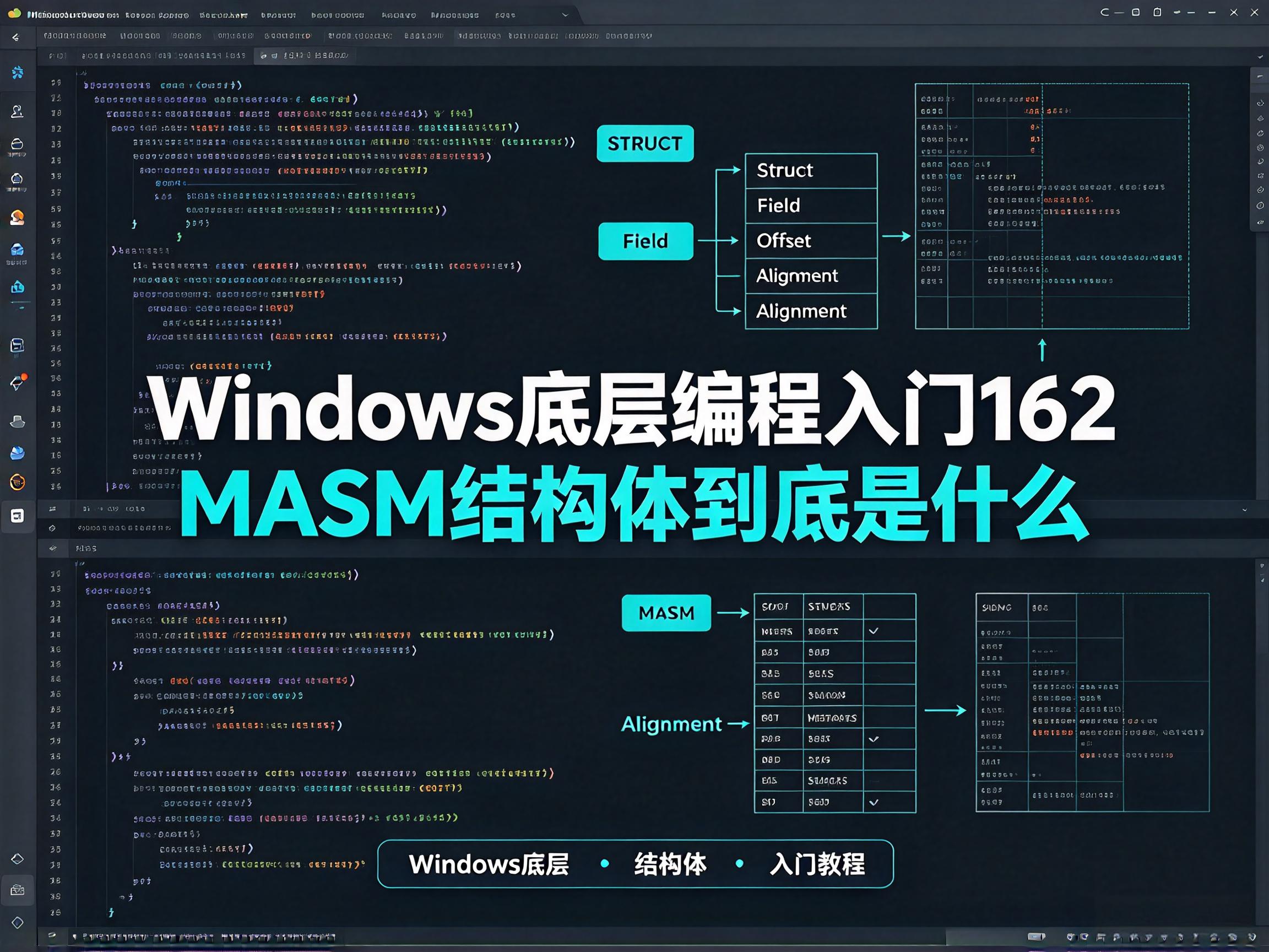 Windows底层编程入门162   MASM结构体到底是什么